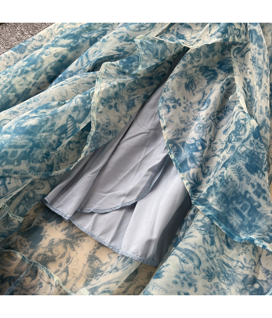 Blue Floral Summer Dress