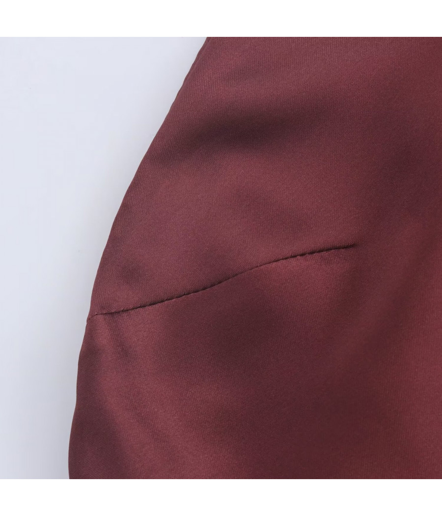 Brown Halter Neck Satin Maxi Dress