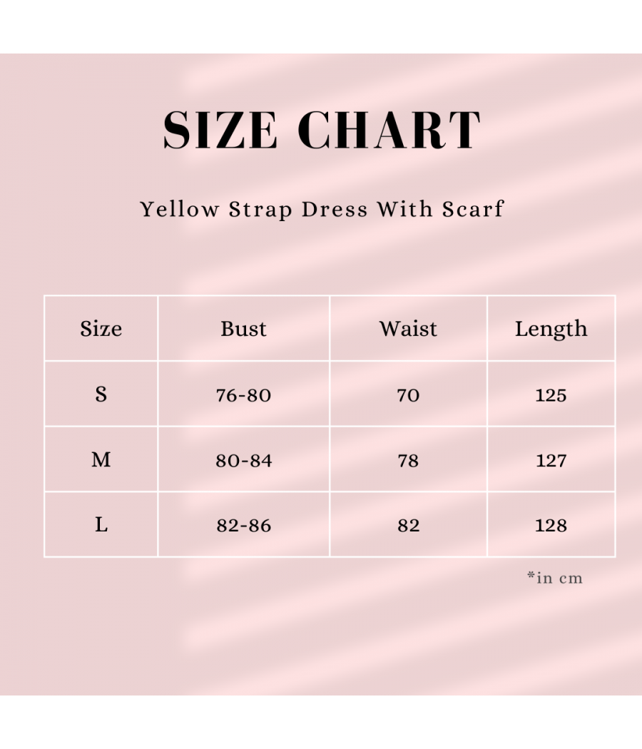 Yellow Strap Dress With Scarf