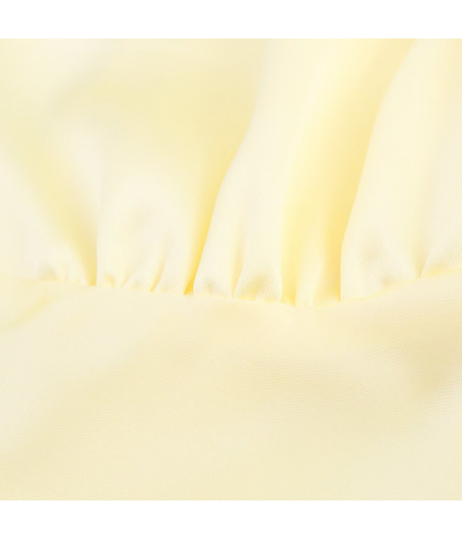 Yellow V-Neck Midi Dress