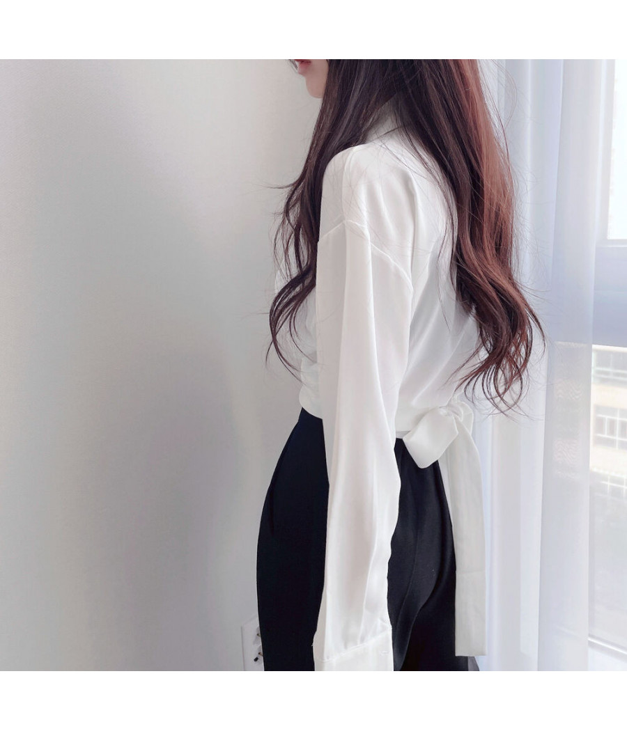 Long Sleeve White Collar Blouse