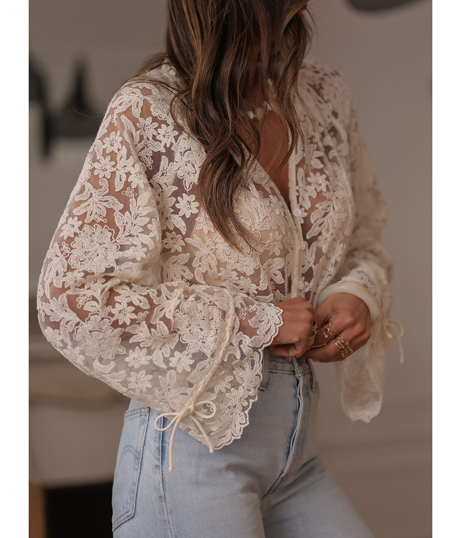 Lace Long Sleeve Blouse
