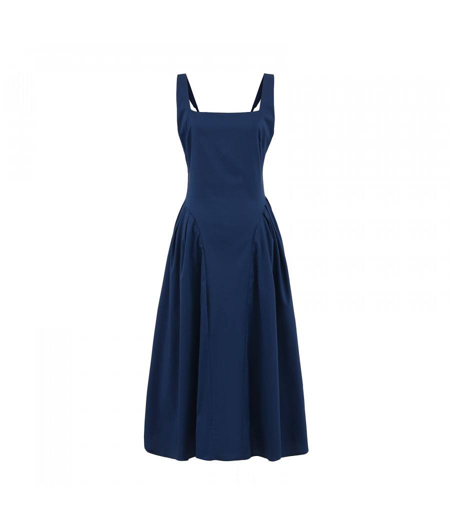 Navy Strap Corset Dress