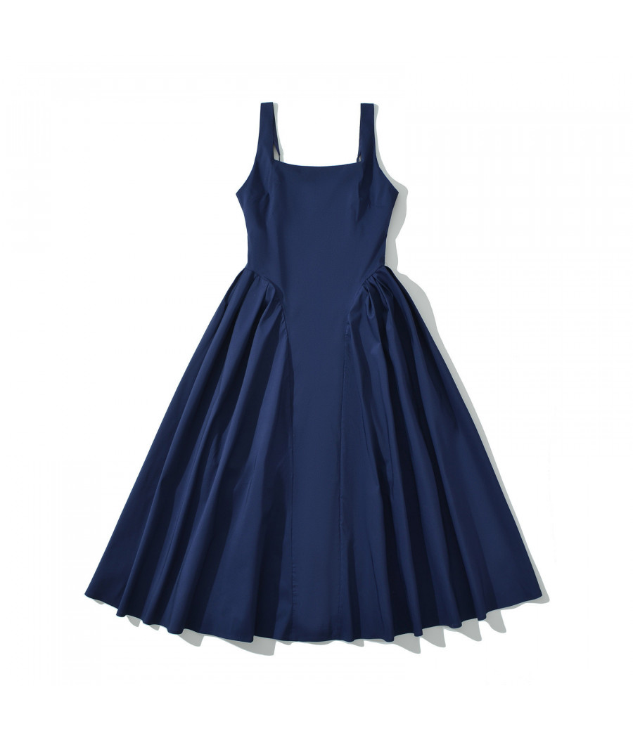 Navy Strap Corset Dress