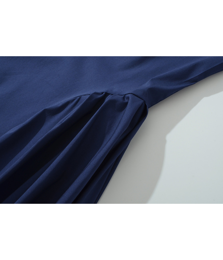 Navy Strap Corset Dress