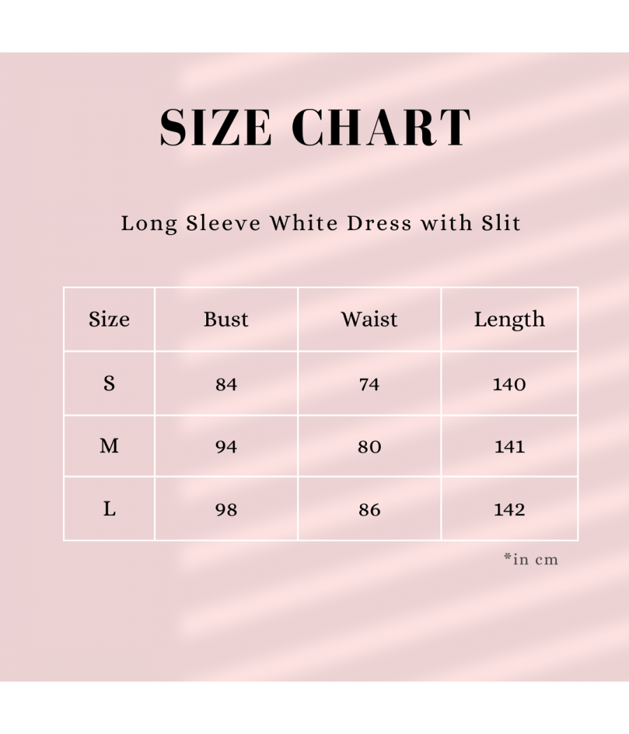 Long Sleeve White Dress with Slit and Shorts