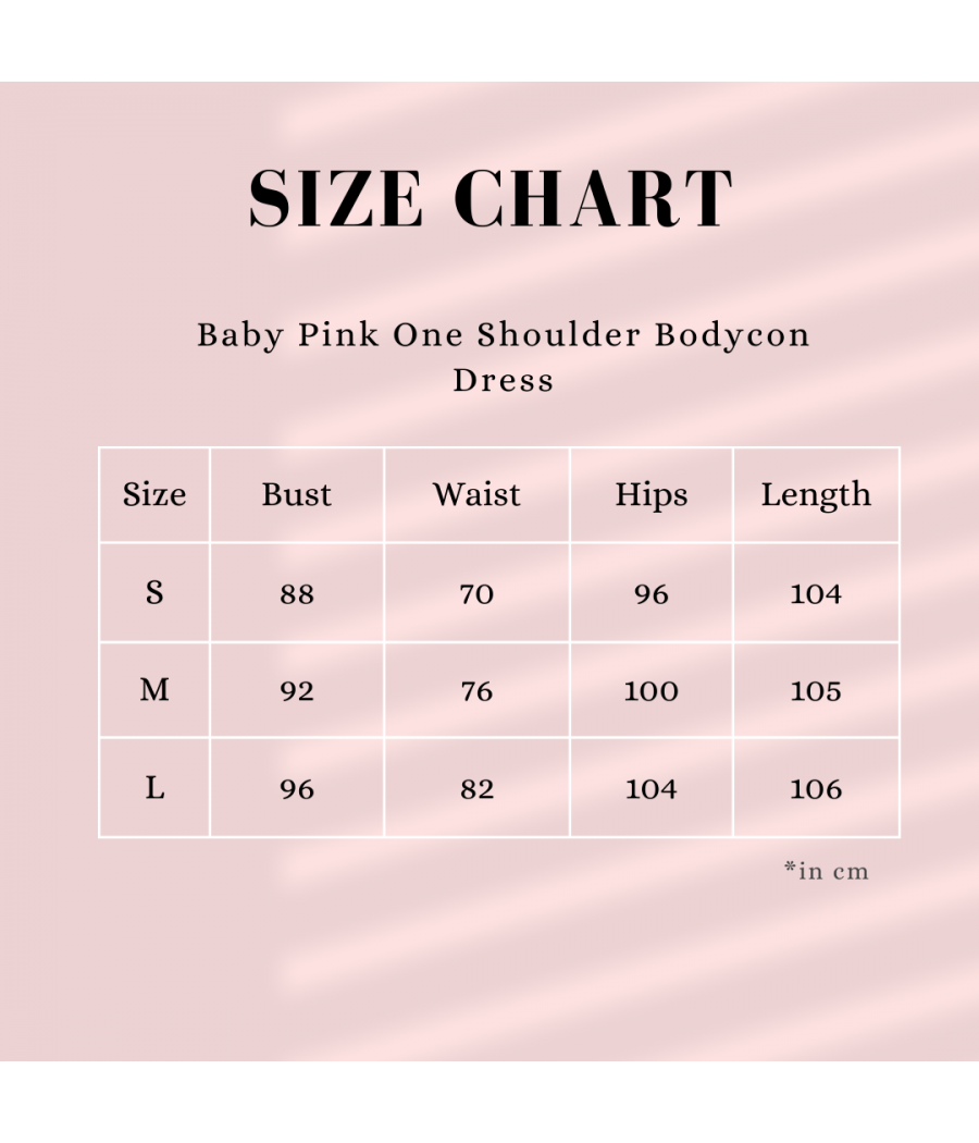 Baby Pink One Shoulder Bodycon Dress
