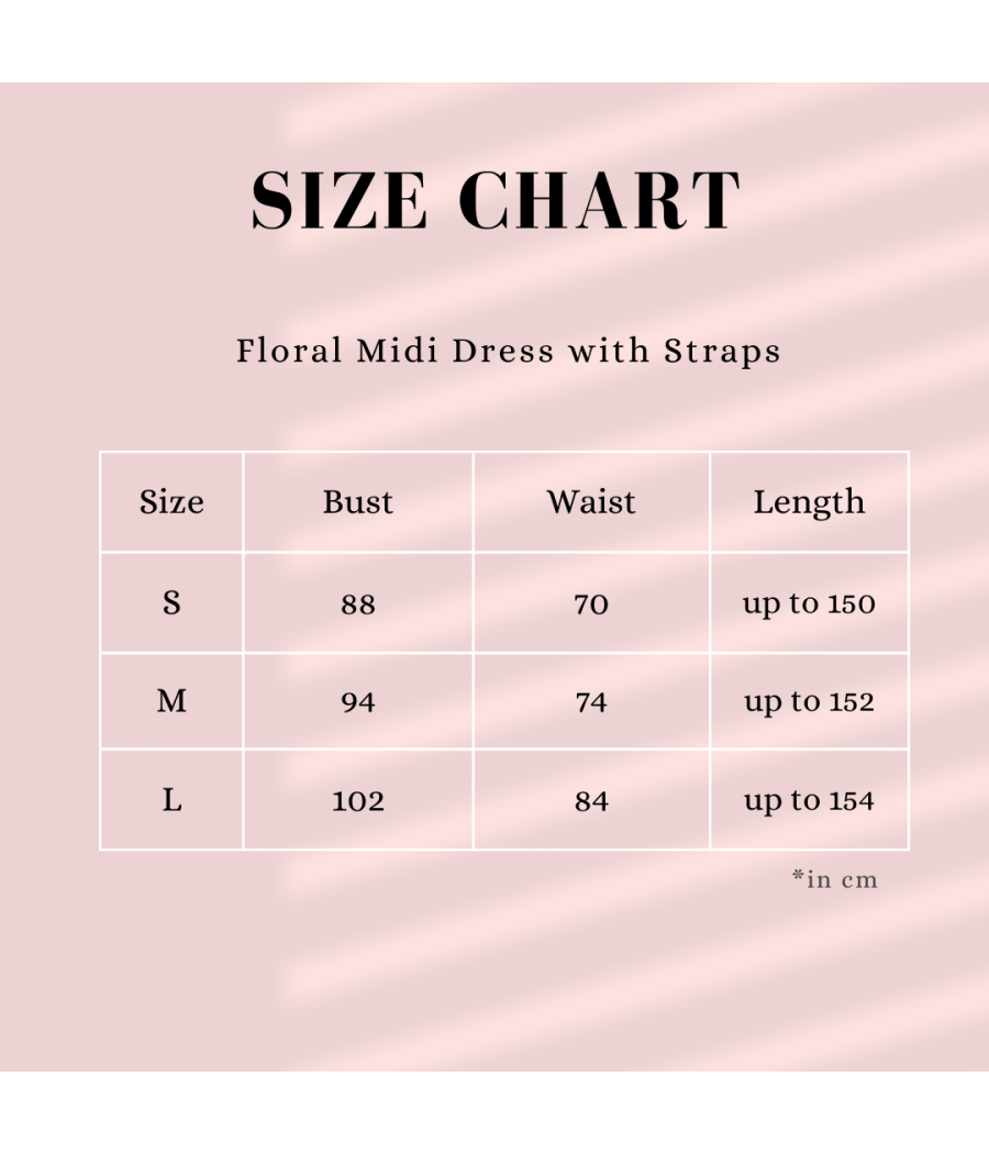 Floral Midi Dress with Straps