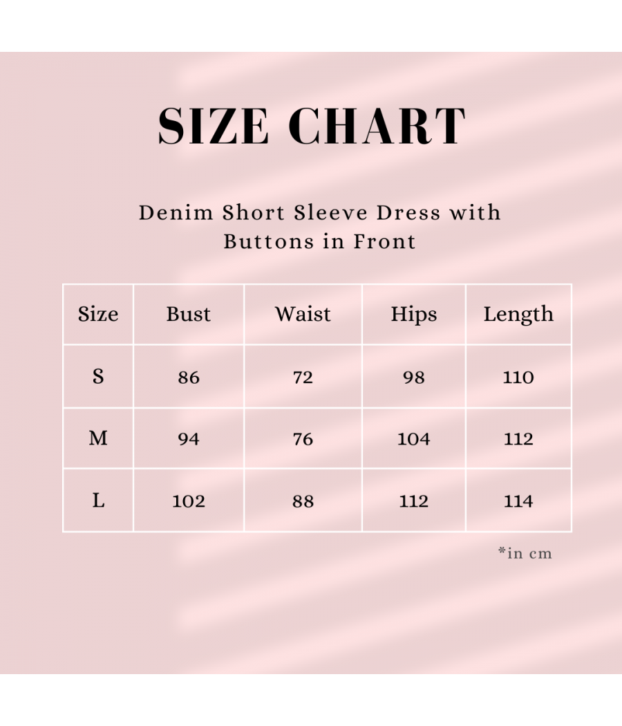 Denim Short Sleeve Dress with Buttons in Front