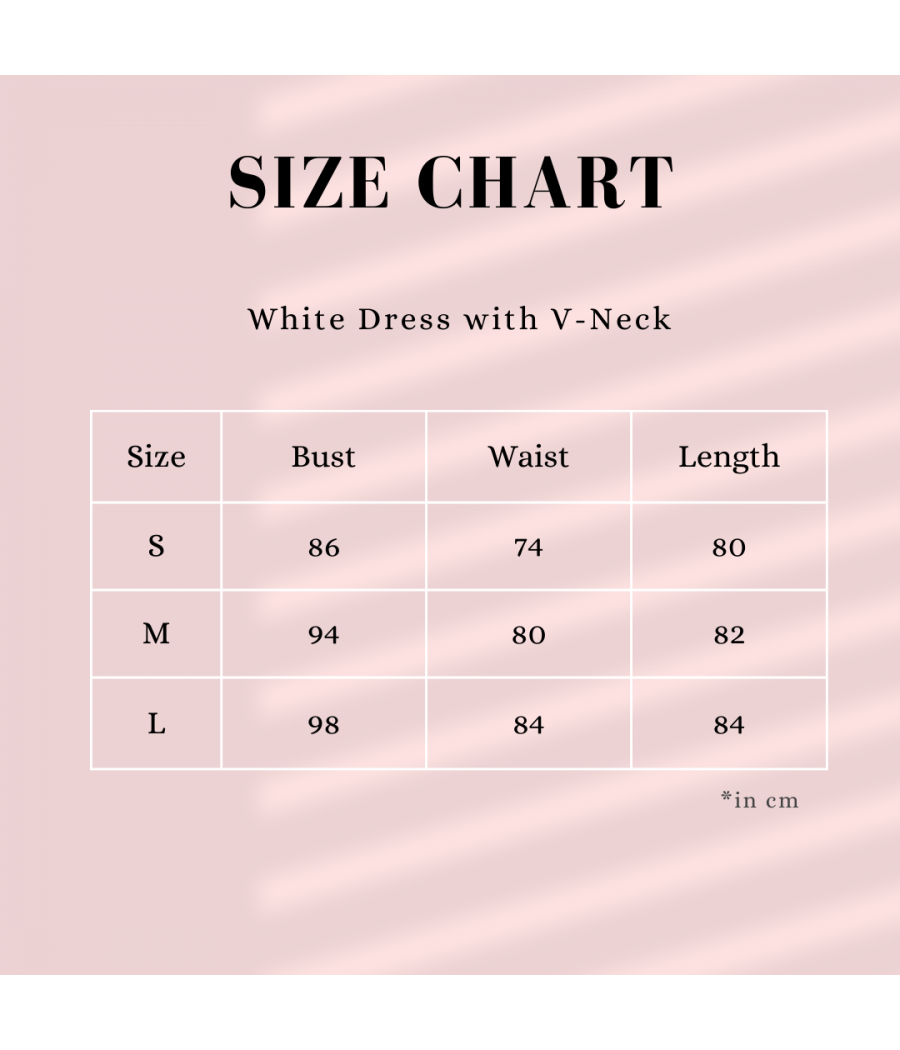 White Dress with V-Neck