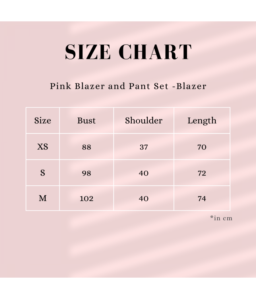 Pink Blazer and Pant Set