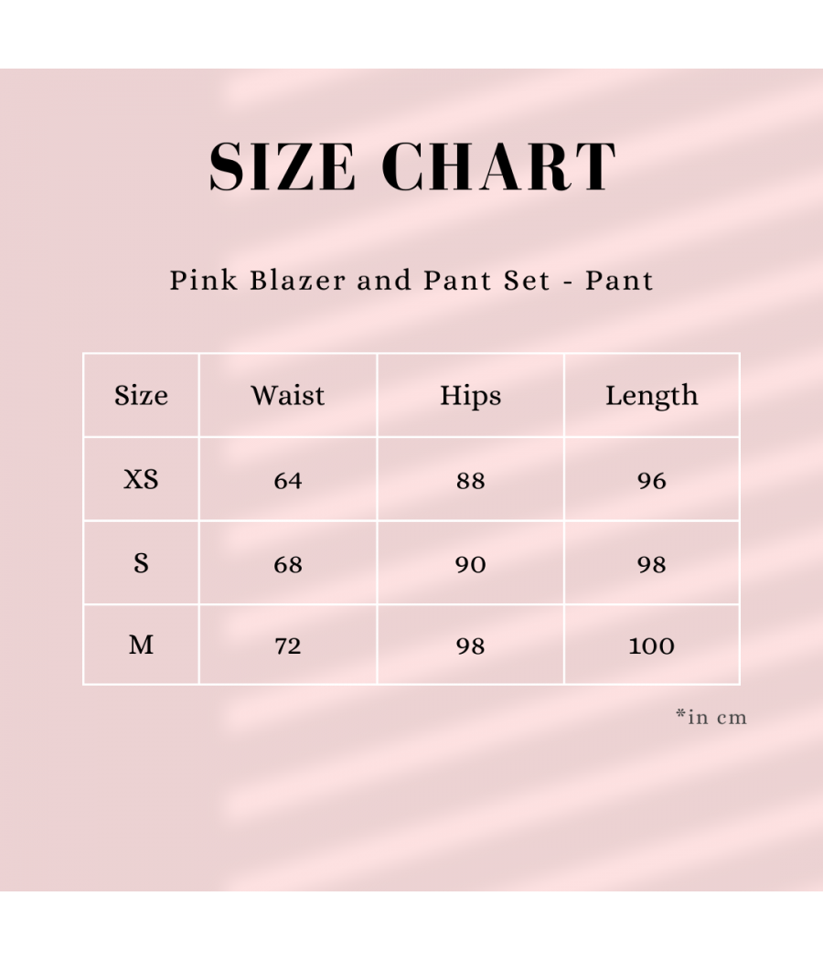 Pink Blazer and Pant Set