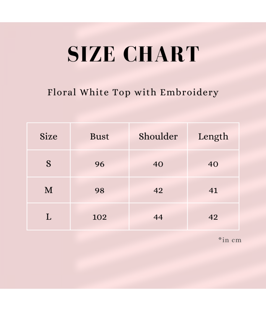 Floral White Top with Embroidery