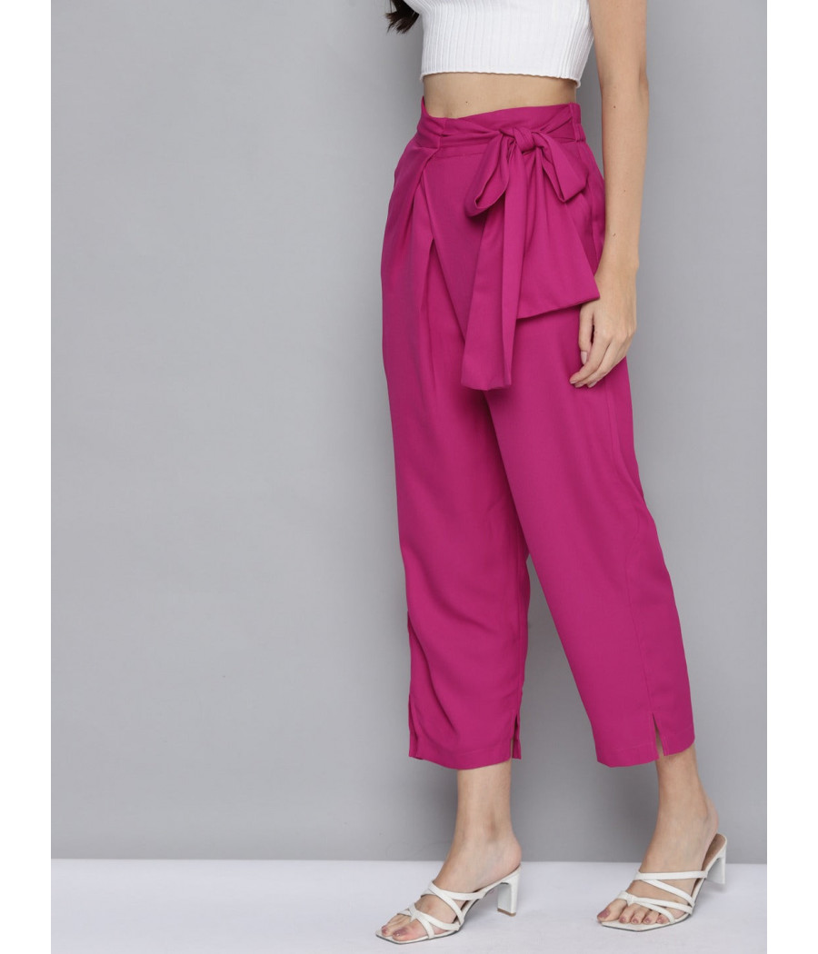 Pink Wrap Tapered Pants